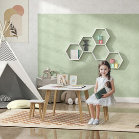 AIYAPLAY 3-Piece Kids Table and Chair Set for Playroom, Bedroom