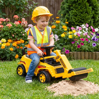 AIYAPLAY Kids Ride On Tractor, Detachable Trailer Ages 1-4, Horn, Yellow