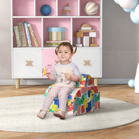 AIYAPLAY Kids Sofa Bed Folding Toddler Couch Armchair Recliner Multicoloured