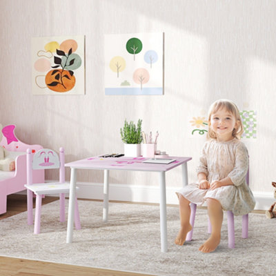 AIYAPLAY Princess-Designed Toddler Table and 2 Chairs Set, for Playroom