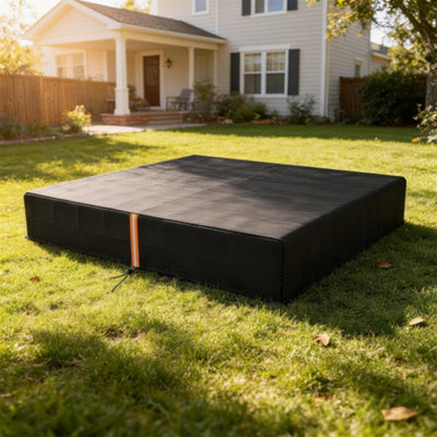 AIYAPLAY Sandbox Cover, Square Sandpit Cover with Drawstring & Elastic Band