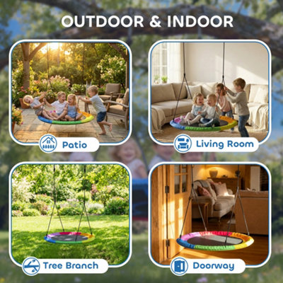 AIYAPLAY Tree Kids Nest Swing Heavy Duty 300kg Waterproof 120 cm