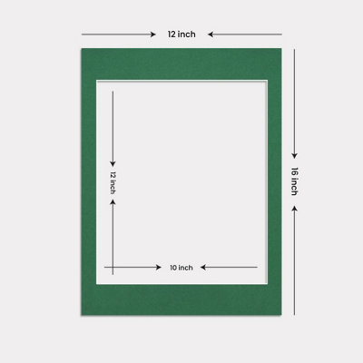 AK Frames 16x12 Emerald Picture Mounts to Fit 12x10 Aperture Size ...