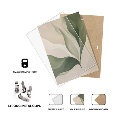 AK Frames 35X25CM Frameless Clip Frame with Shatter-Resistant