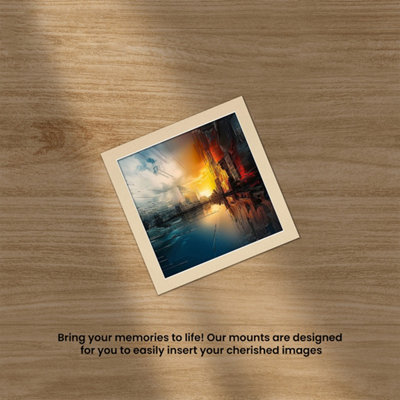 AK Frames 50x50cm Ivory Picture Mounts to Fit 40x40cm Aperture Size ...