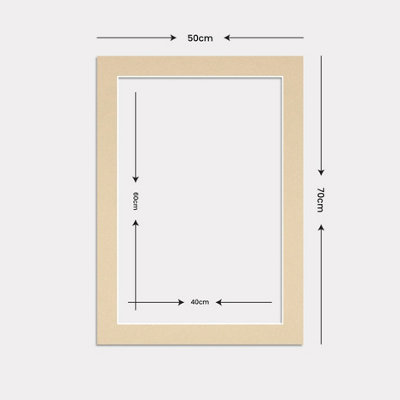 AK Frames 70x50cm Ivory Picture Mounts to Fit 60x40cm Aperture Size ...