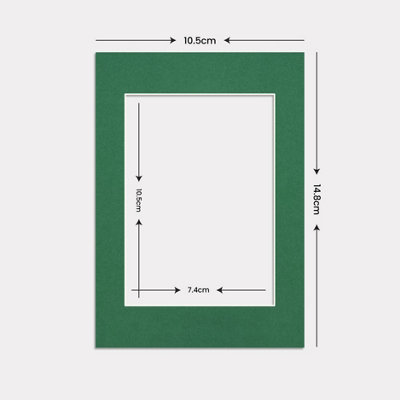 AK Frames A6 Emerald Picture Mounts to Fit A7 Photo Frames