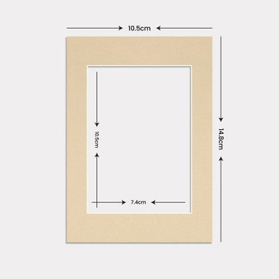 AK Frames A6 Ivory Picture Mounts to Fit A7 Aperture Size - Mount Board ...