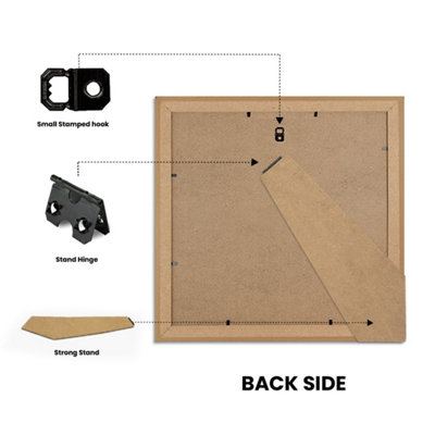 AK Frames Country Pine 5x5 Frame with 3.5x3.5 Mount and Perspex Front