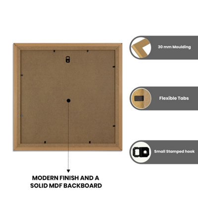 AK Frames Country Pine 60x60CM Frame with 40x40 Mount and Perspex Front