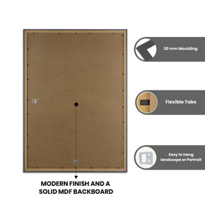AK Frames Dark Grey 90x60CM Frame with 60x40CM Mount and Perspex Front