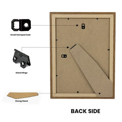 AK Frames Dark Oak 12x8 Frame with 10x6 Mount and Perspex Front