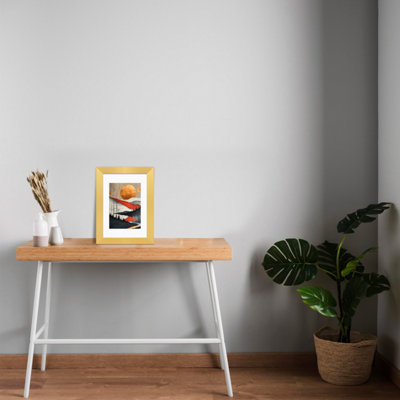 AK Frames Gold 10x8 Frame with 6x4 Mount and Perspex Front