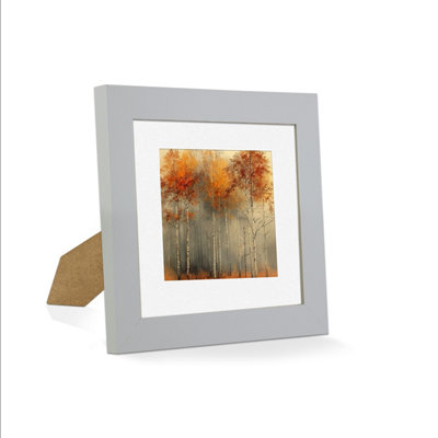 AK Frames Light Grey 12x12 Frame with 10x10 Mount and Perspex Front
