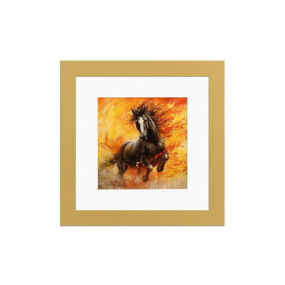 AK Frames Matte Yellow 50x50CM Frame with 40x40CM Mount and Perspex Front