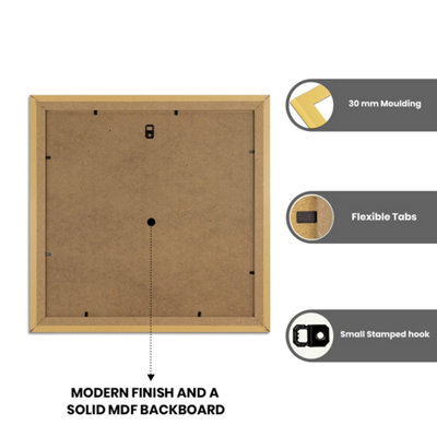 AK Frames Matte Yellow 50x50CM Frame with 40x40CM Mount and Perspex Front