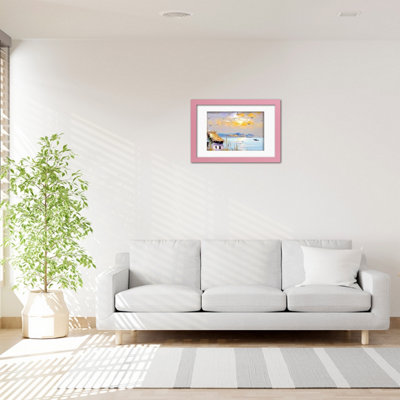 AK Frames Pink 60x40CM Frame with A3 Mount and Perspex Front