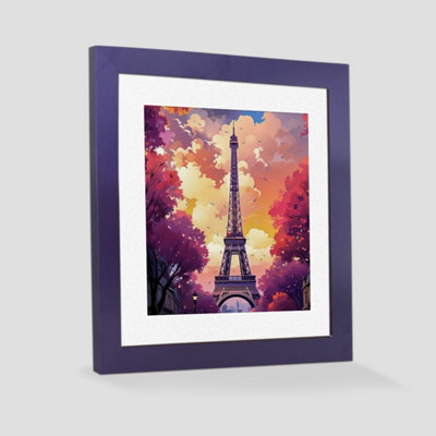 AK Frames PURPLE 60x60CM Frame with 40x40 Mount and Perspex Front