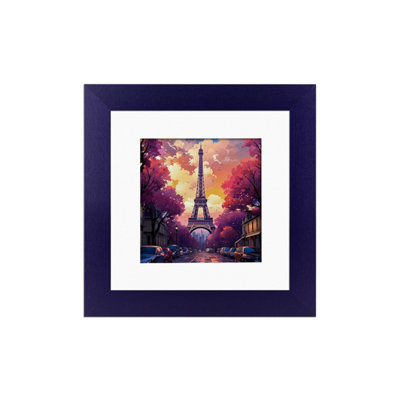 AK Frames Purple 8x8 Frame with 6x6 Mount and Perspex Front