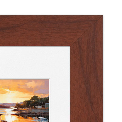 AK Frames Rose Wood 20x16 Frame with A4 Mount and Perspex Front