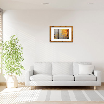 AK Frames Rustic Oak 40x50CM Frame with 40x30CM Mount and Perspex Front