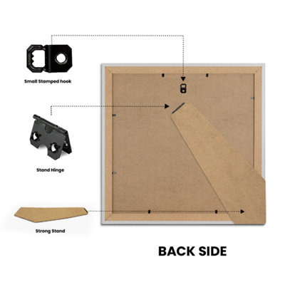AK Frames Silver 5x5 Frame with 3.5x3.5 Mount and Perspex Front