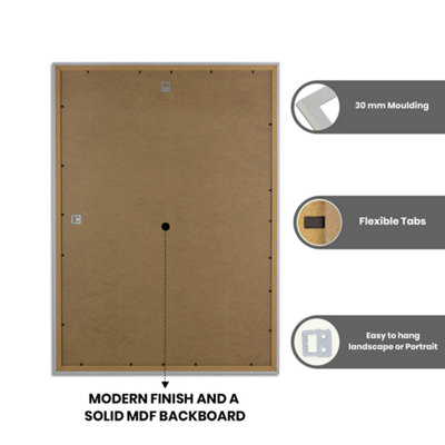 AK Frames SILVER 90x60CM Frame with 60x40CM Mount and Perspex Front