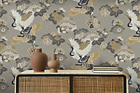 Akari Kyoto Crane Natural Wallpaper