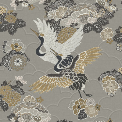 Akari Kyoto Crane Natural Wallpaper