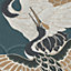 Akari Kyoto Crane Teal Wallpaper