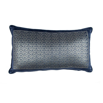 Akira Geo Foil Printed Luxury Velvet Filled Cushion