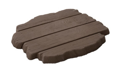 Akor Deckstone Concrete Garden Stepping Stone Brown Oak 460mm Pack of 25