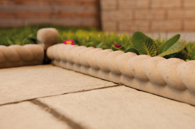 Akor Half Rope Top  Concrete Edging Old Red 910 x 140 x 50 Pack of 50