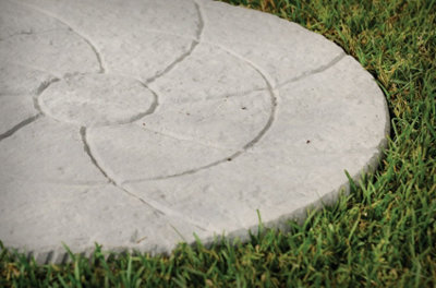 Akor Peak Garden Concrete Stepping Stone Weathered Slate 450mm Pack of 25 - 3
