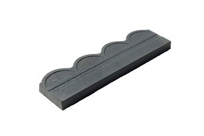 Akor Scallop Concrete Edging Welsh Slate 590 x 160 x 40 Pack of 50