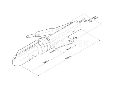 AL-KO 90 S Delta Pressed Steel Coupling - 1000kg