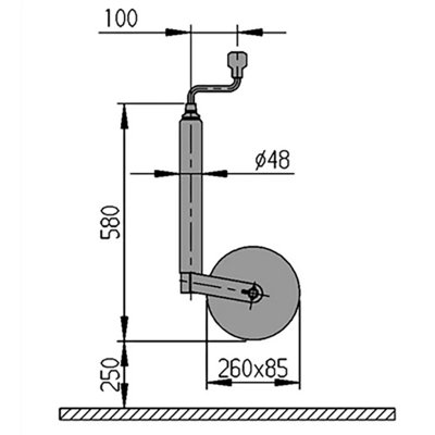 AL-KO Plus Jockey Wheel With Pneumatic Rubber Tyre for Caravans and ...