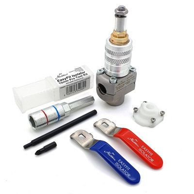 Aladdin EasyFit Isolator PRO 15 1/2" Self-cutting Isolation Valve Starter Pack - fits on live pressurised pipes in under 3 mins