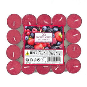 Aladino Mixed Berries Tea Lights (Pack of 20) Red (One Size)