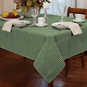 Alan Symonds Tablecloths Gingham Tablecloth Green 60" Round
