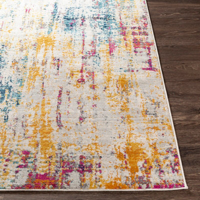 ALANA Abstract Modern Marble Blue Area Rug 160 x 215 cm