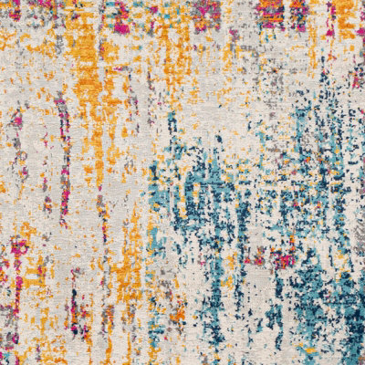ALANA Abstract Modern Marble Blue Area Rug 160 x 215 cm
