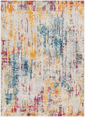 ALANA Abstract Modern Marble Blue Area Rug 200 x 275 cm