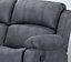 Alaska Grey Fabric Reclining Corner Sofa 5 Seater Suede Manual Recliner Comfortable Padded Arms