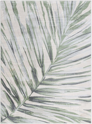 ALAYA Scandi Coastal Medium Green Area Rug 160 x 215 cm