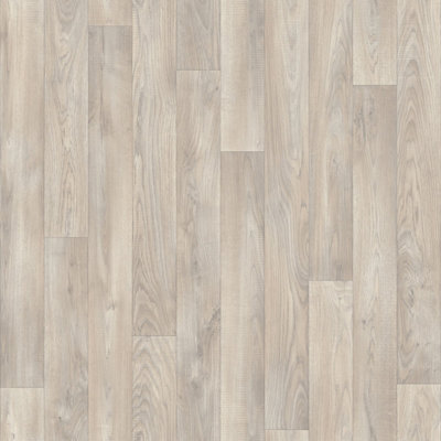 Alba 708 Beige Wood Effect Anti-Slip Vinyl Flooring For Kitchen, Bathroom, Living Room, 2.8mm Thick-1m(3'3") X 2m(6'6")-2m²
