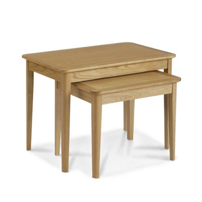Alba Oak Nest of Tables - Set of 2 By Roseland Furniture
