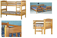 ALBANY 3FT PINE WOOD BUNK BED FRAME SPLITS IN TWO BEDS