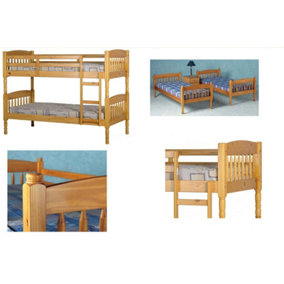 ALBANY 3FT PINE WOOD BUNK BED FRAME SPLITS IN TWO BEDS