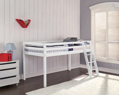 Low cabin store bed with desk